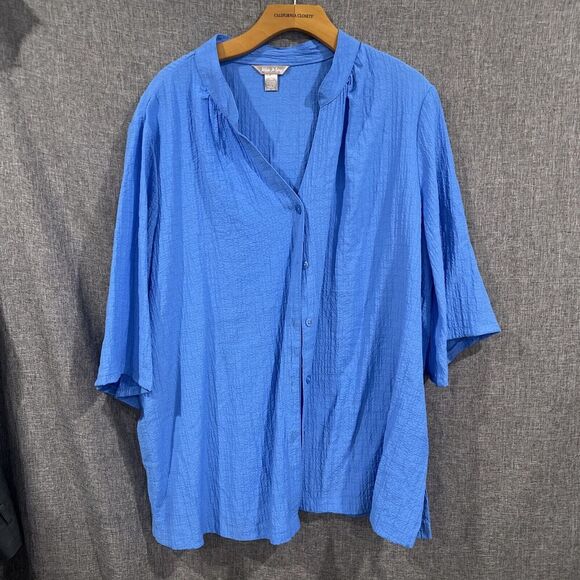 White Stag Blue Blouse - Picture 1 of 11